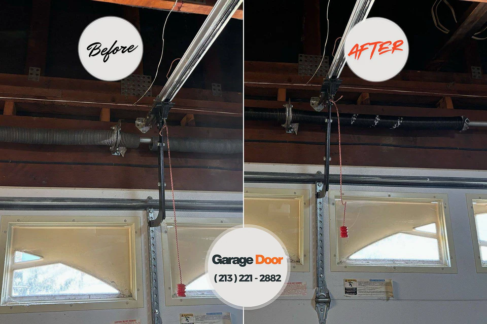 Before and after: garage door repair Lackawanna, NY